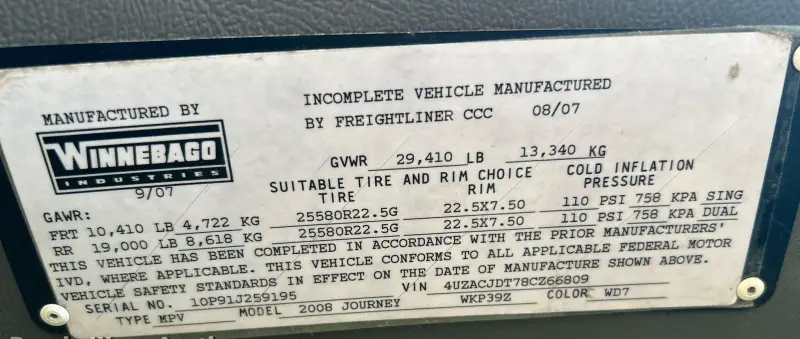 2008 Winnebago Journey photo 123